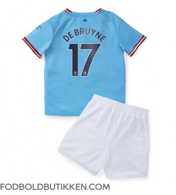 Manchester City Kevin De Bruyne #17 Hjemmebanetrøje Børn 2022-23 Kortærmet (+ Korte bukser)